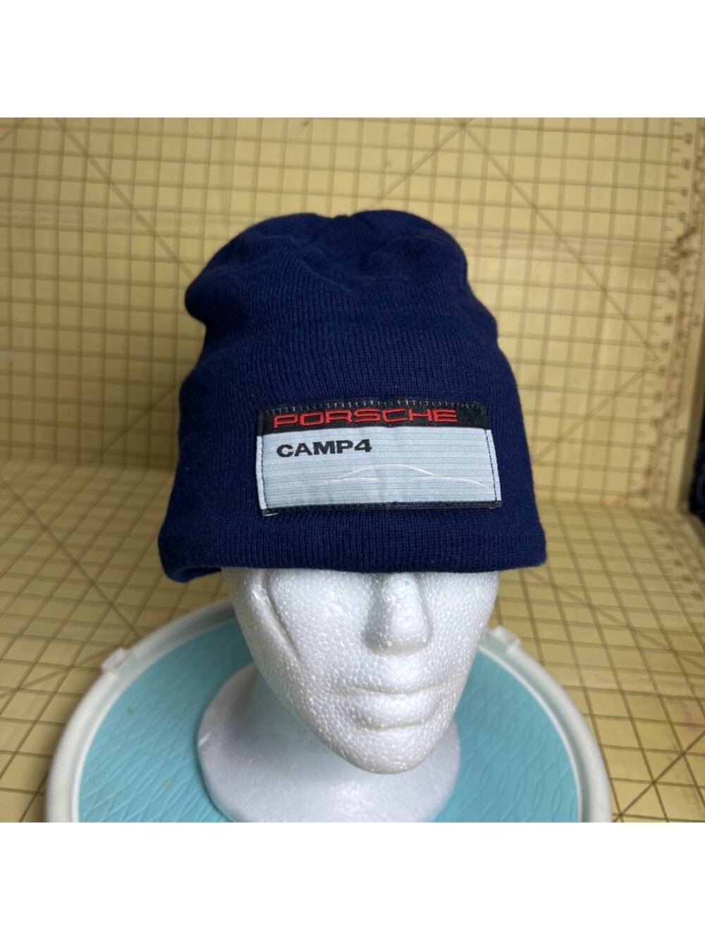 Porsche Camp4 Navy Blue Beanie Hat One Size Fits All Fleece Lined 100% Cotton Ou